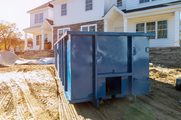 A 20-yard roll-off dumpster.